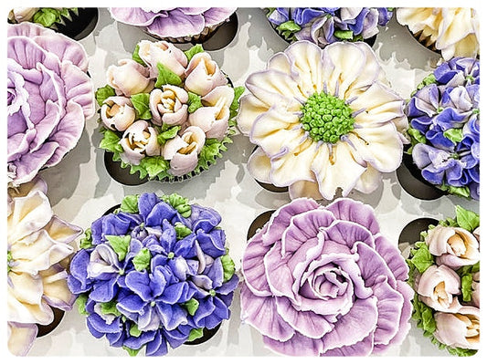 Floral Cupcakes, Box of 6