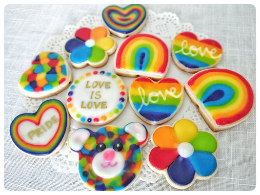 Pride Rainbow Cookies, Box of 12