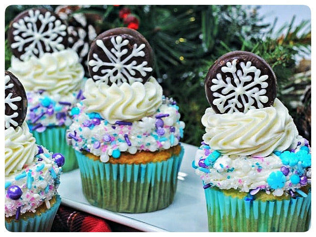 Snowflake Cupcakes, Box of 6