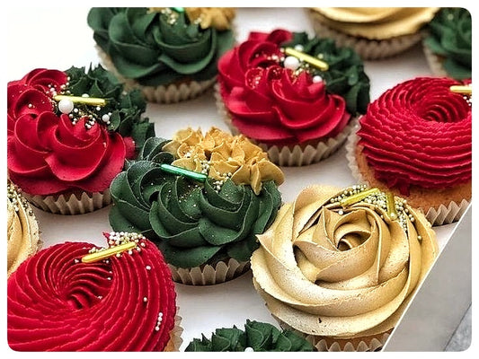 Christmas Cupcakes, Box of 6