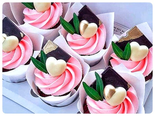 Valentine's Cupcakes, Box of 6