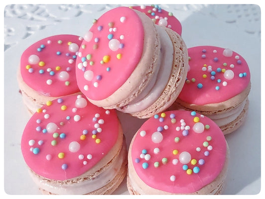 Strawberry Macarons, Box of 12