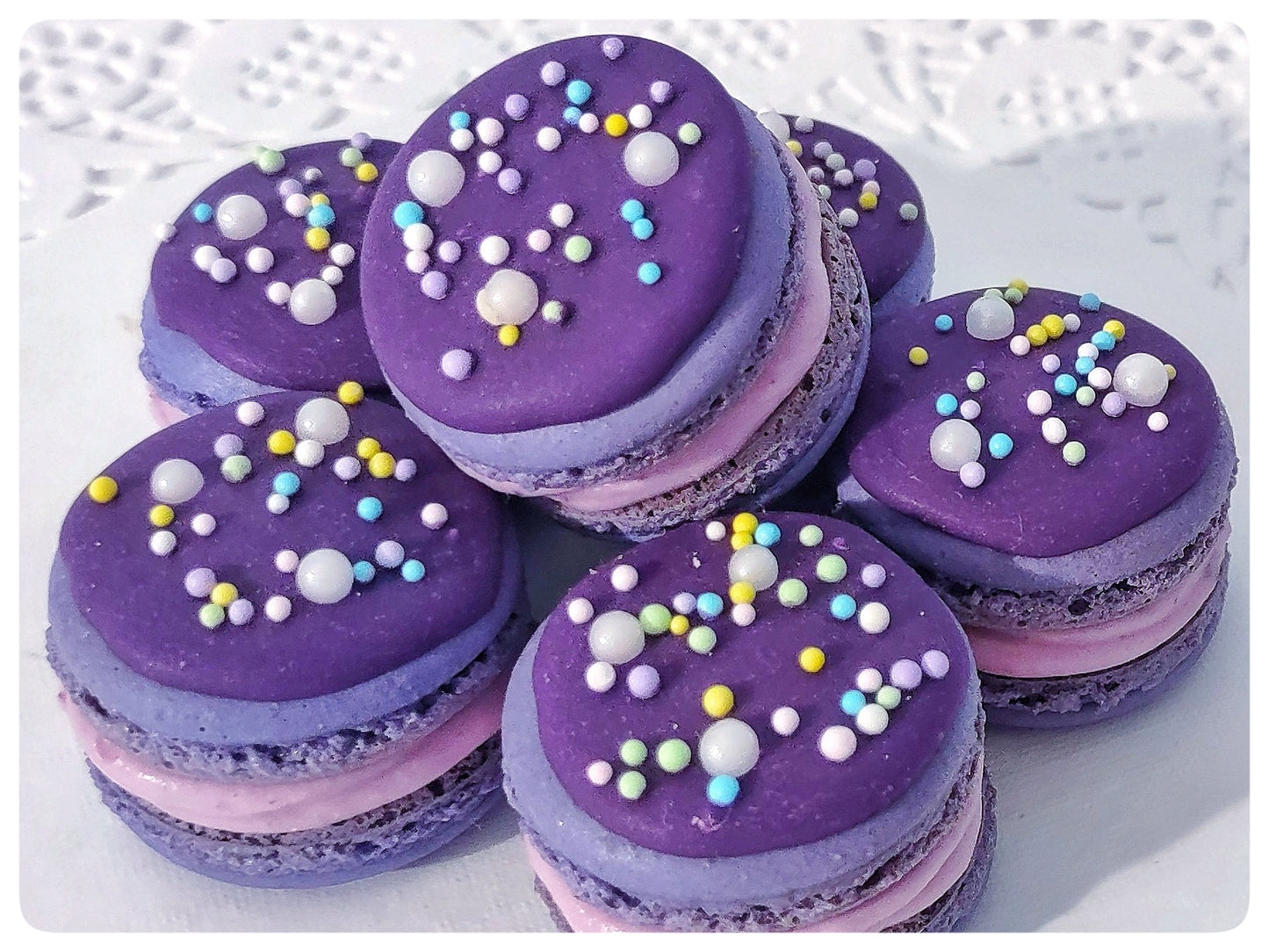 Blueberry Macarons, Box of 12