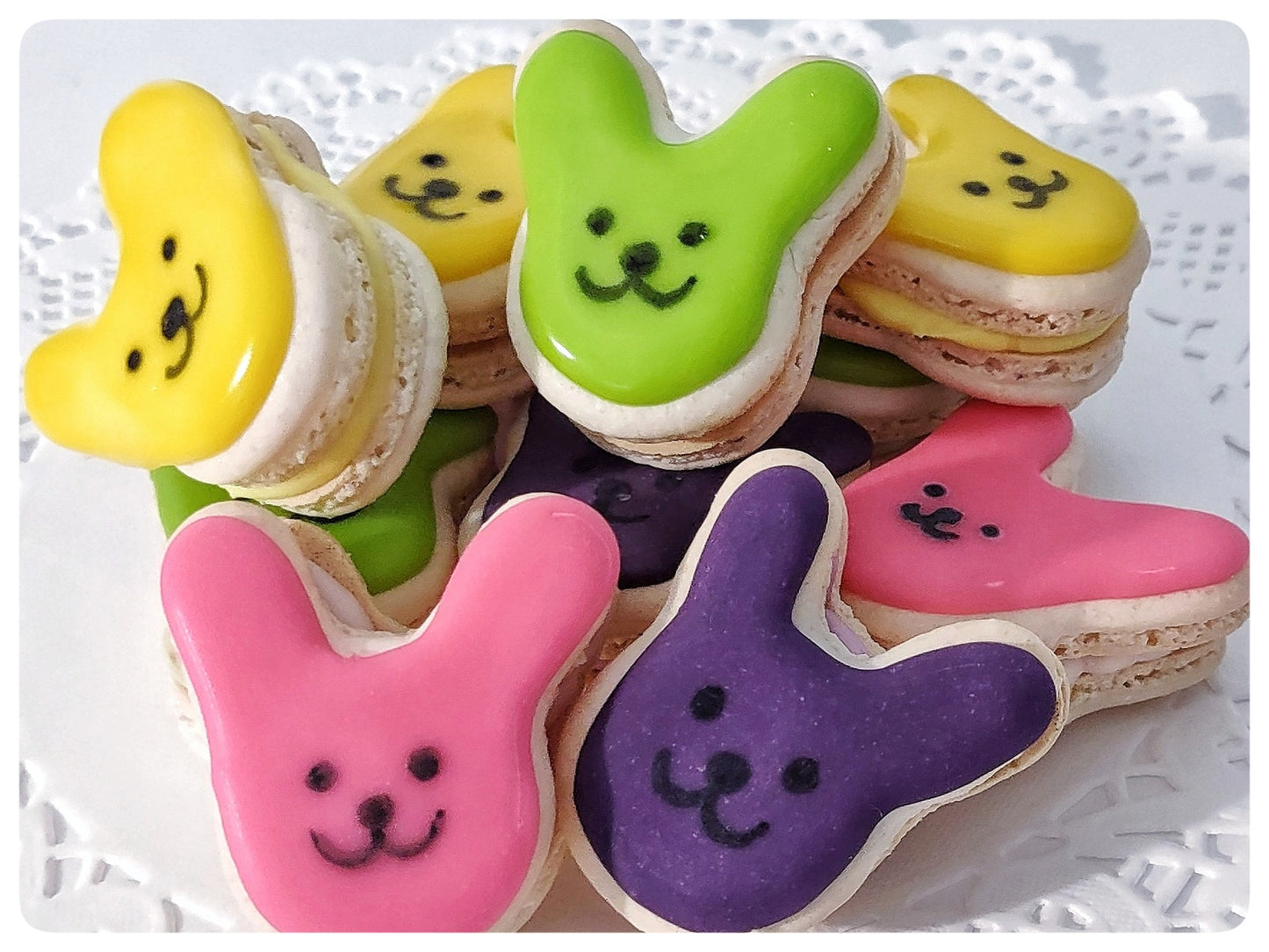 Easter Bunny Macarons, Box of 12