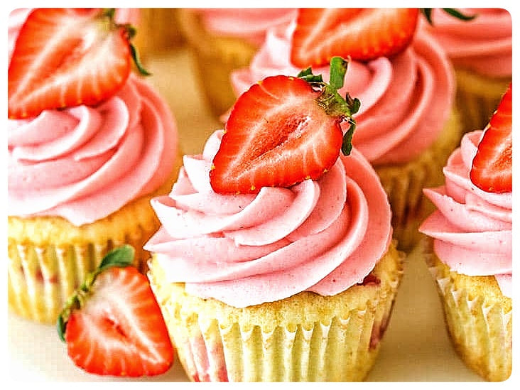 Strawberry Cupcakes, Box of 6