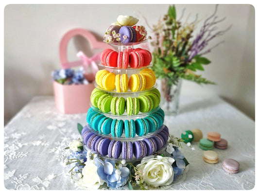 6-tier Rainbow Macaron Tower