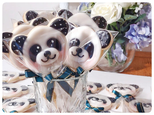 Panda Bear Cookie Pops, Box of 12